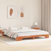 vidaXL Cadre de lit Brun cire 180 x 200 cm Pin massif