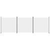 vidaXL Cloison de s&eacute;paration 3 panneaux Blanc 525x180 cm Tissu