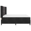 vidaXL Lit &agrave; ressorts avec matelas Noir 200 x 200 cm Velours