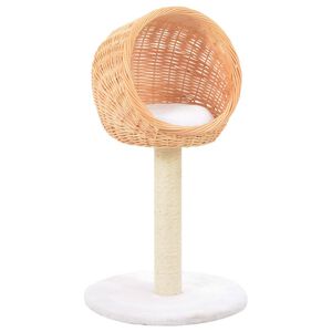 vidaXL Arbre &agrave; chat avec griffoir en sisal Naturel Bois de saule