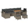 vidaXL Ensemble de canap&eacute; de jardin avec coussin 10 pcs Gris
