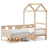 vidaXL Lit de jour avec toit sans matelas 80x200 cm bois massif