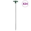 vidaXL Piquets de tente 24 pcs 25 cm 7 mm acier galvanis&eacute; et PP