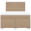 vidaXL Sommier &agrave; lattes de lit avec matelas Cappuccino 160x200 cm