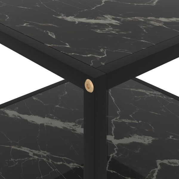 vidaXL Table basse Noir 60x60x35 cm Verre tremp&eacute;