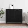 vidaXL Buffet Ch&ecirc;ne noir 90 x 34 x 80 cm Bois d'ing&eacute;nierie