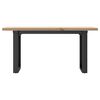 vidaXL Table basse cadre en O 90x40x45,5cm bois de pin massif et acier