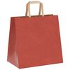 vidaXL Sacs en papier 250 pcs avec poign&eacute;es rouge 26x17x25 cm