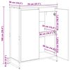 vidaXL Cabinet &agrave; chaussures avec stockage Bois Ancien 79 x 36 x 100 cm