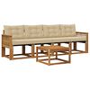 vidaXL Ensemble de canap&eacute;s d'ext&eacute;rieur 5 pcs Naturel et Beige
