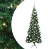 vidaXL Arbre de No&euml;l artificiel d'angle Vert 180 cm PVC et m&eacute;tal