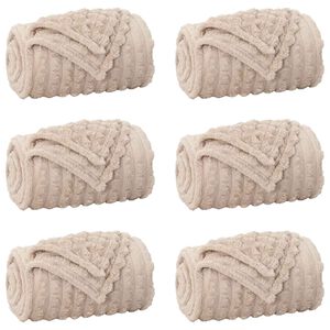 vidaXL Couvertures &agrave; jeter 6 pc Beige 200 x 150 cm 4.5 kg Toison