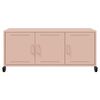 vidaXL Meuble TV rose 100,5x39x43,5 cm acier