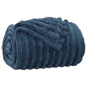 vidaXL plaid Bleu marine 150 x 130 cm 0.45 kg Polaire