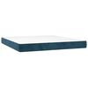 vidaXL Sommier &agrave; lattes de lit matelas et LED Bleu fonc&eacute; 180x200 cm
