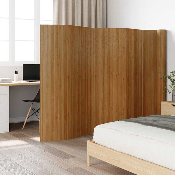 vidaXL Cloison de s&eacute;paration marron largeur 800 cm hauteur 165 cm bambou