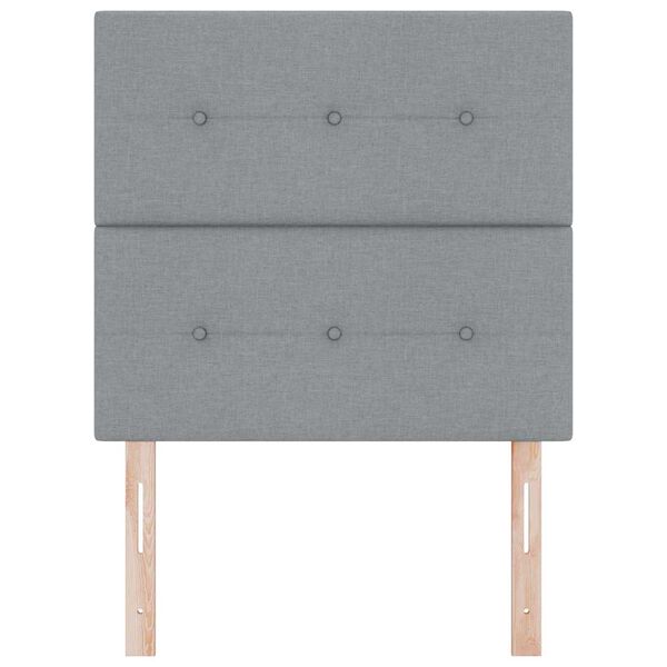vidaXL T&ecirc;te de lit avec t&ecirc;te de lit Gris clair 90 cm Cuir synth&eacute;tique