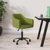 vidaXL Chaise pivotante de salle &agrave; manger Vert clair Velours