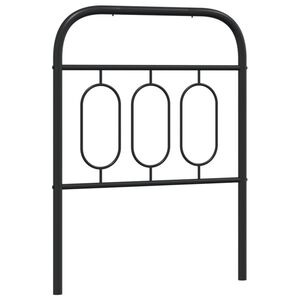 vidaXL T&ecirc;te de lit m&eacute;tal noir 75 cm