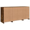 vidaXL Buffet avec lumi&egrave;res LED ch&ecirc;ne fum&eacute; 142,5x37x67 cm