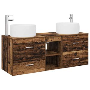 vidaXL Ensemble de mobilier de salle de bain 3 pc Bois ancien