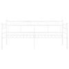 vidaXL Cadre de canap&eacute;-lit sans matelas blanc m&eacute;tal 90x200 cm