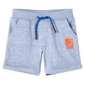 Short pour enfants &agrave; cordon de serrage m&eacute;lange bleu 128