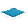 vidaXL Chaises de jardin lot de 2 avec coussins Bois de teck massif