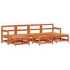 vidaXL Ensemble de salon de jardin 7 pc Brun Cir&eacute; Pin massif