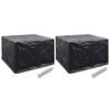 vidaXL Housses de salon de jardin 2 pcs 8 &oelig;illets 135x135x90 cm