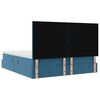 vidaXL Lit de Rangement avec matelas Bleu fonc&eacute; 200 x 200 cm Velours