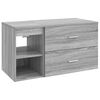 vidaXL Ensemble de mobilier de salle de bain 2 pcs Sonoma gris