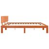 vidaXL Cadre de lit Cire marron 135 x 190 cm Bois de pin massif