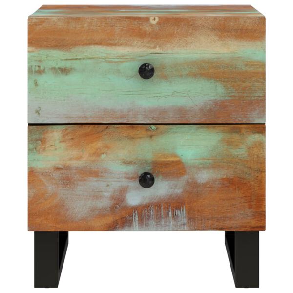 vidaXL Table de chevet 40x33x46 cm Bois massif de r&eacute;cup&eacute;ration