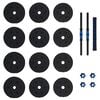 vidaXL Ensemble Halt&egrave;re-Barre 2-en-1 30kg Noir et Bleu