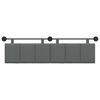 vidaXL T&ecirc;te de lit suspendue Ray&eacute; Gris fonc&eacute; 190 x 55 x 5 cm tissu