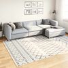 vidaXL Tapis lavable antid&eacute;rapant 190x300 cm noir et blanc