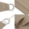 vidaXL Voile de parasol tissu oxford rectangulaire 3x4 m taupe