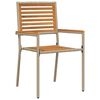 vidaXL Ensemble de salle &agrave; manger pour jardin 7 pcs Beige
