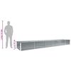 vidaXL Lit sur&eacute;lev&eacute; de jardin Acier galvanis&eacute; 480x80x45 cm Gris