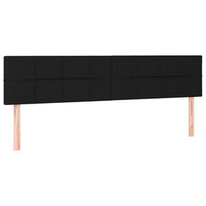 vidaXL T&ecirc;tes de lit Noir 160x5x78/88 cm Tissu