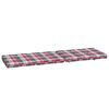 vidaXL Coussins de chaise longue lot de 2 motif &agrave; carreaux rouges
