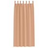 vidaXL Rideaux occultants avec anneaux 2 pcs Marron Clair 245 x 140 cm