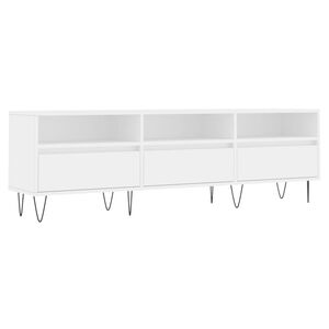vidaXL Meuble TV blanc 150x30x44,5 cm bois d'ing&eacute;nierie