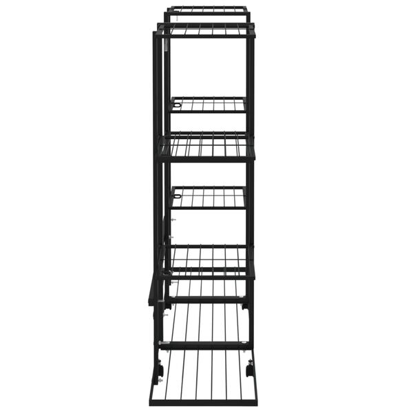 vidaXL Jardini&egrave;re avec roues 94,5x24,5x91,5 cm Noir Fer