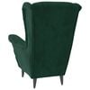 vidaXL Fauteuil vert fonc&eacute; velours