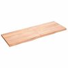 vidaXL Dessus de table marron clair bois ch&ecirc;ne massif trait&eacute;