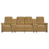 vidaXL Fauteuil inclinable avec porte-gobelets 4 places Taupe