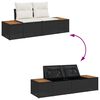 vidaXL Ensemble de canap&eacute; de jardin 6 pcs Noir et Cr&egrave;me Polyrotin