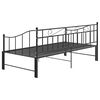 vidaXL Cadre de canap&eacute;-lit extensible sans matelas Noir M&eacute;tal 90x200cm